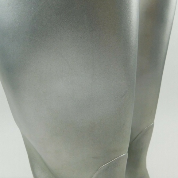 Hunter Original Tall Matte Metallic Silver Boots - Picture 4 of 8